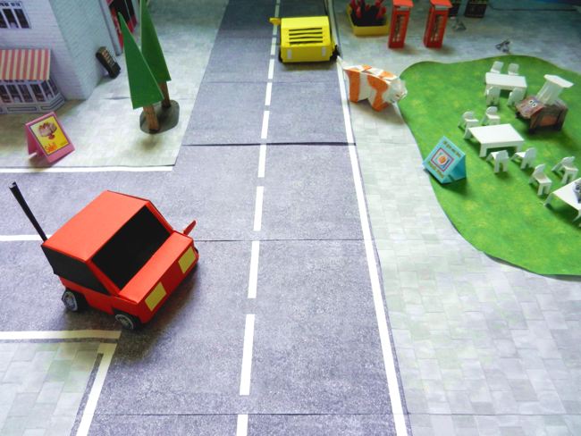 papierkunst autotjes in een stad van papier papierkunst autotjes in een stad van papier