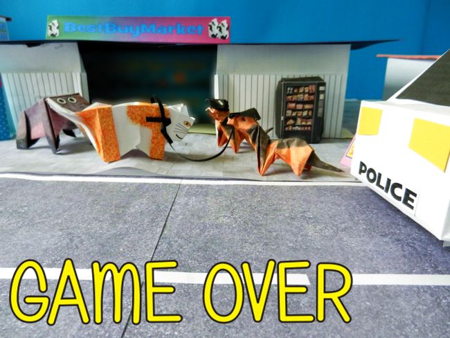 politiehonden van papierkunst politiehonden van papierkunst