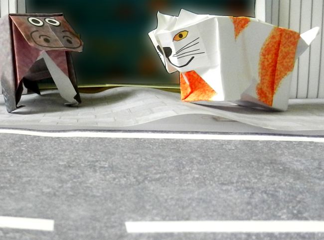speelgoed papierkunst poes en een nijlpaard speelgoed papierkunst poes en een nijlpaard