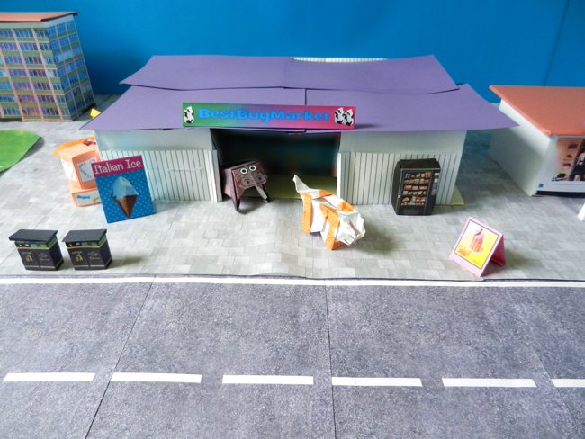 zelfgemaakte supermarkt van papier zelfgemaakte supermarkt van papier