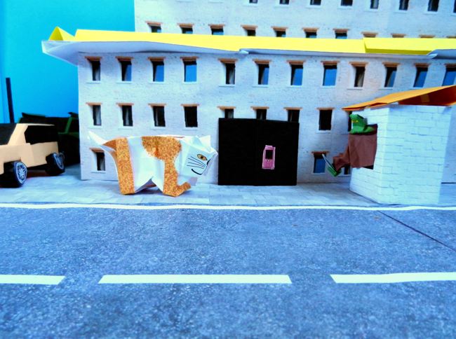 knutselwerk poes voor een gebouw van papier knutselwerk poes voor een gebouw van papier