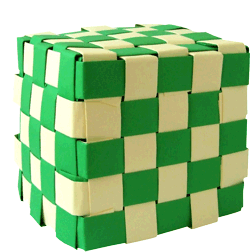 modulaire origami kubus van papier