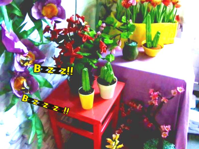 Origami bloemen en planten