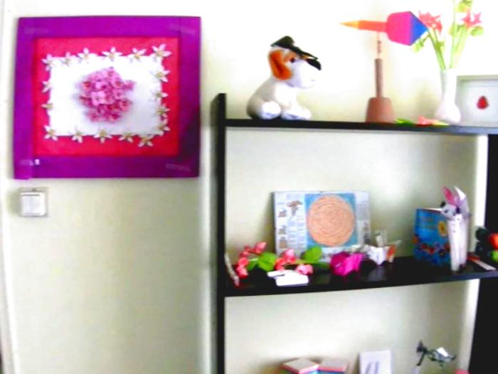 Papierkunst met vrolijke moderne kleuren