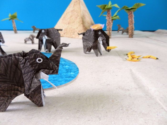 origami elephants in the desert origami elephants in the desert