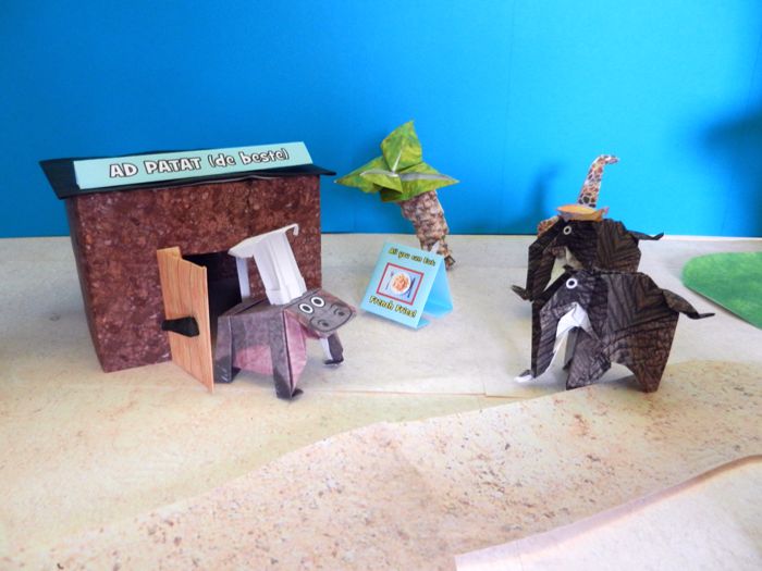 leuke zelfgemaakte snackbar van papier leuke zelfgemaakte snackbar van papier