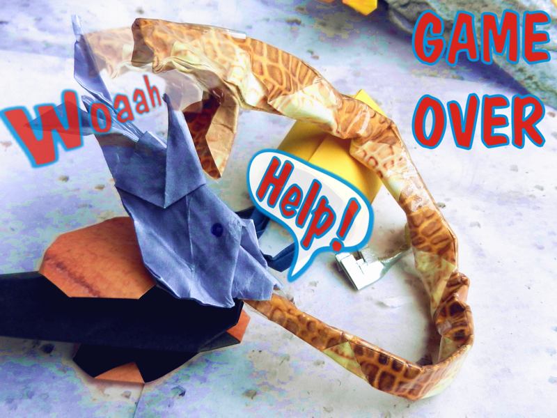 Onderwaterspelletje van papier