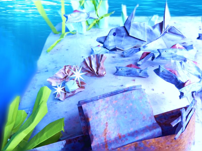 Origami underwater world