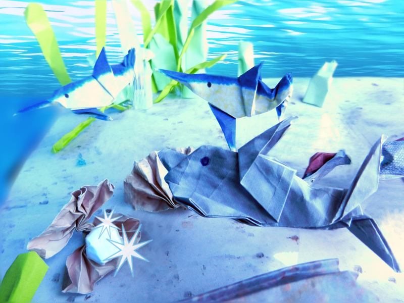 Origami sharks