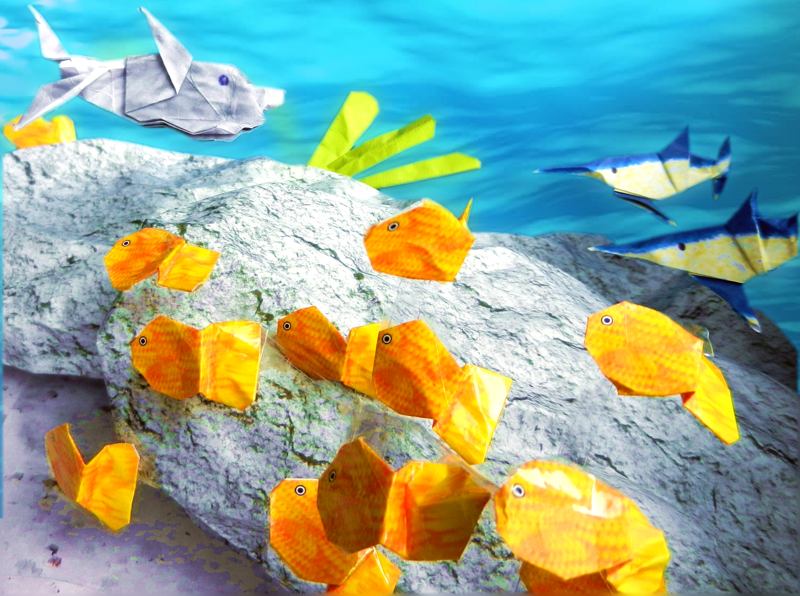Origami underwater world