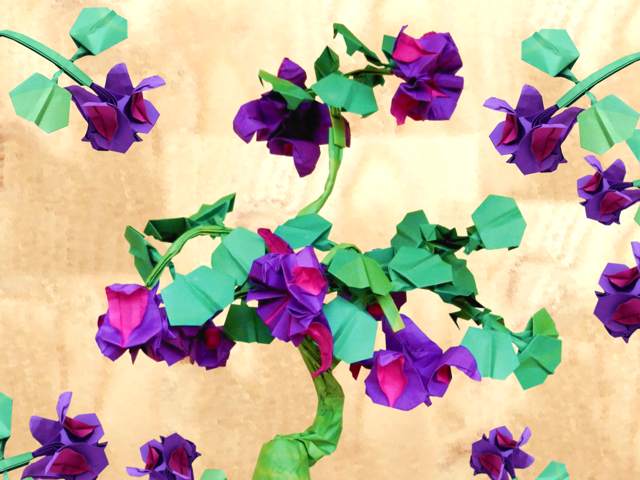 Origami Fuchsia Bloemen