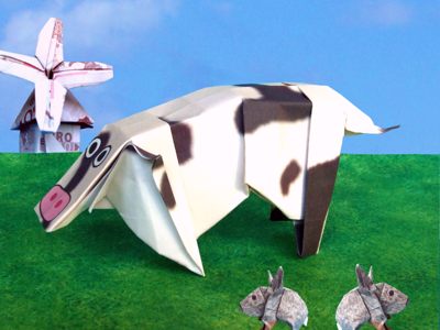 Origami cow