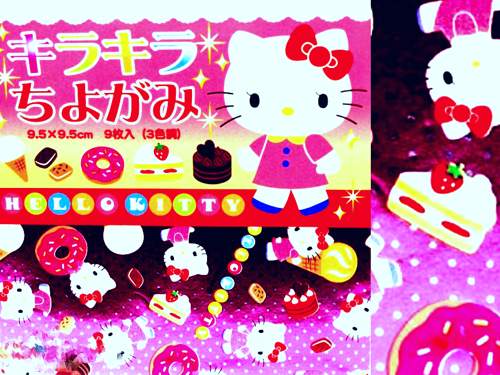 Roze Hello Kitty knutselpapier Roze Hello Kitty knutselpapier