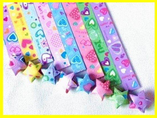 Kawaii origami Lucky Stars van papier