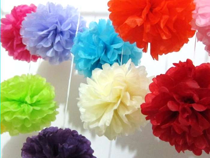 Grote Pom Poms van papier