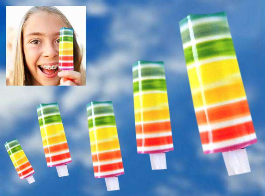 Origami Rainbow Popsicles