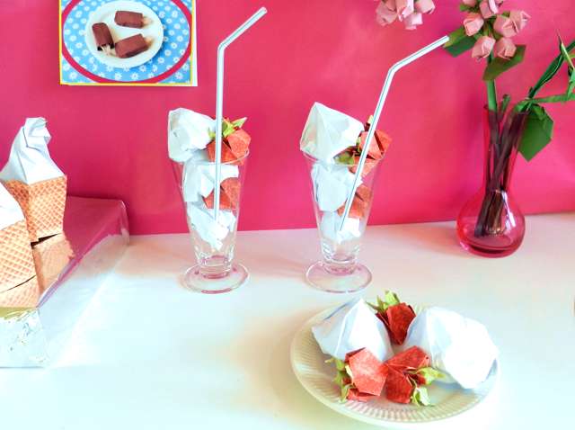 Origami sorbet ice creams