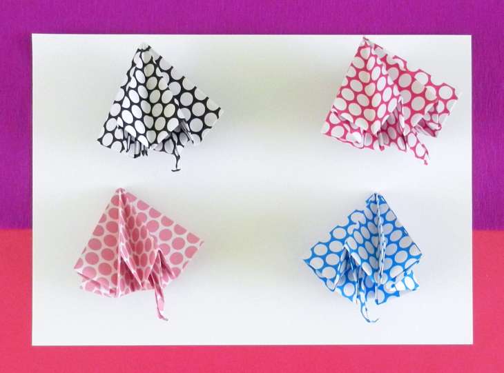 Origami paraplu's van papier Origami paraplu's van papier