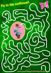 printable maze with a butterfly and a sunflower printable maze with a butterfly and a sunflower
