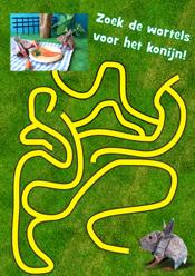 doolhof met een konijn op zoek naar wortels doolhof met een konijn op zoek naar wortels