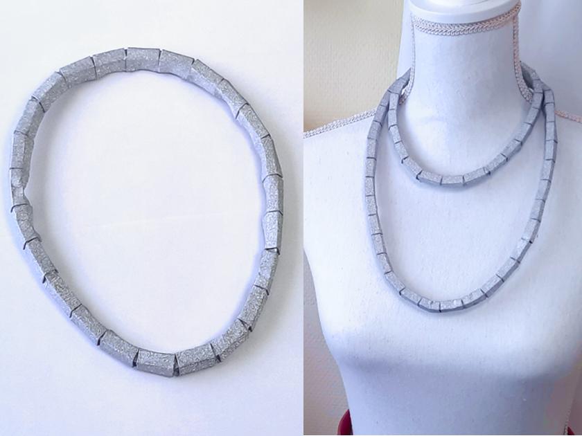 Origami beaded necklaces