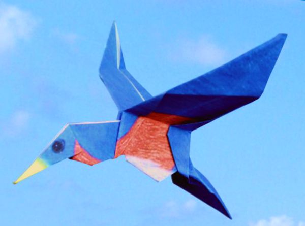 Origami Bird in Flight