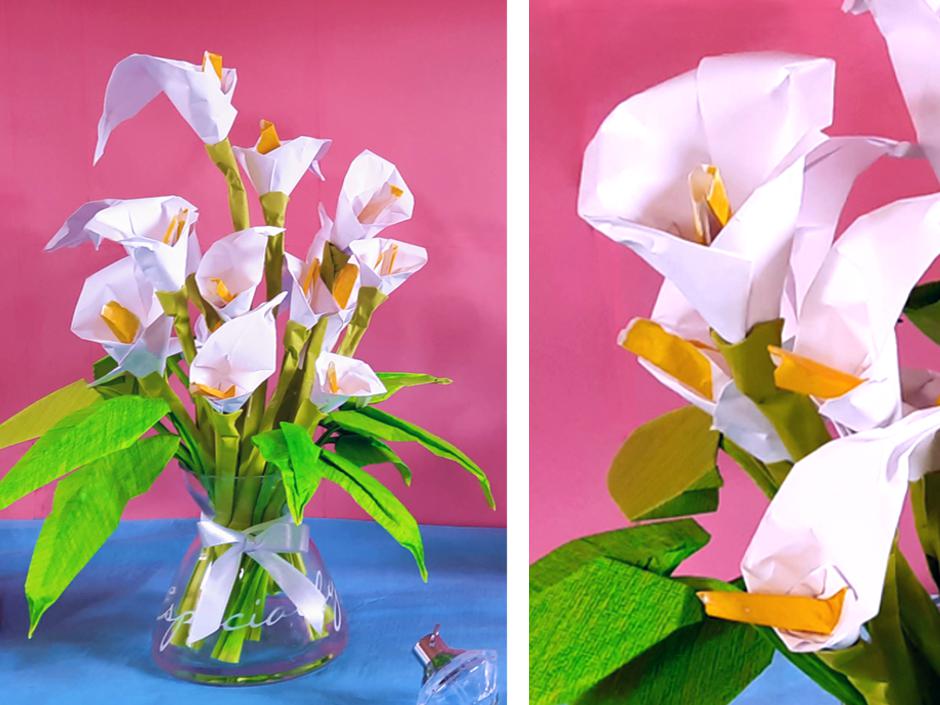 Origami Calla Lilies