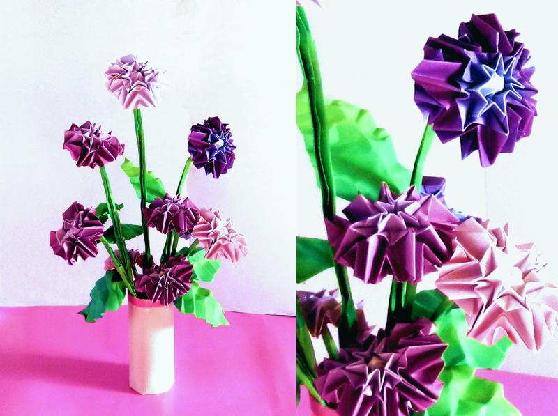 Origami Dahlias