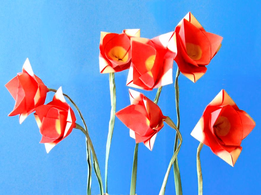 Origami Meadow Roses