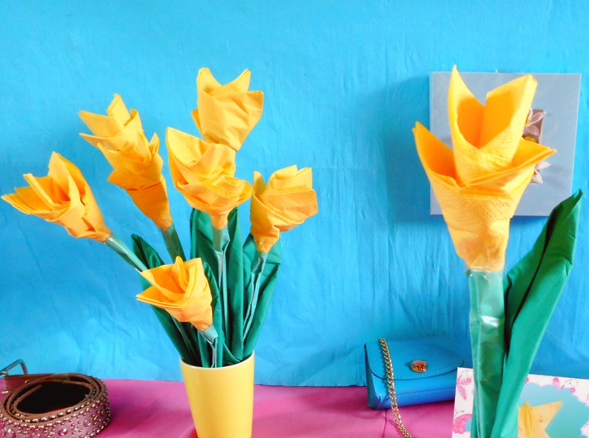 Origami Napkin Flowers