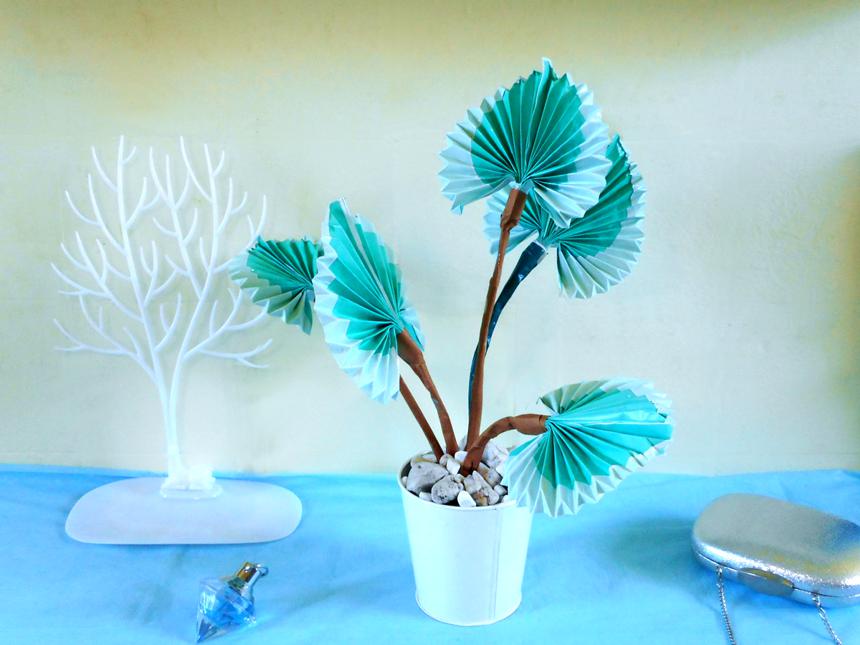 Origami Palm Leaf Plant