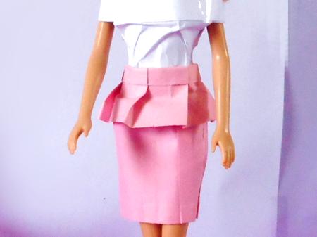 Origami Peplum Skirt