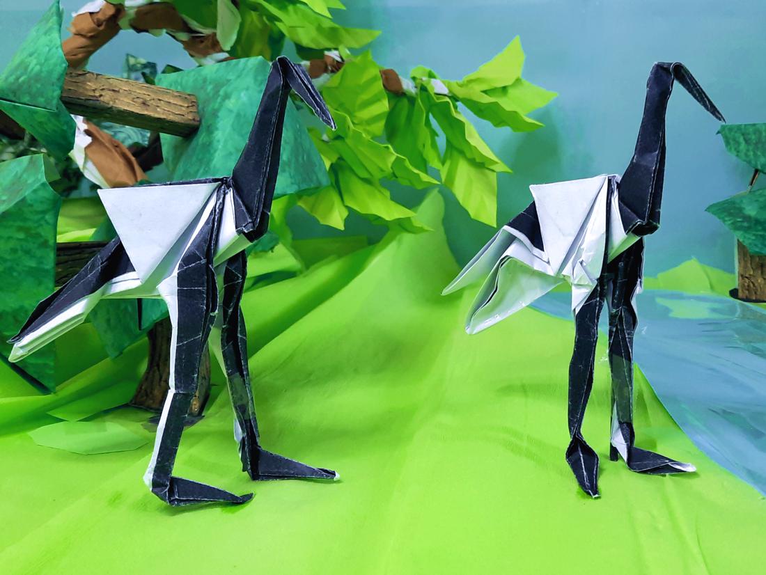 Origami Red Crowned Cranes