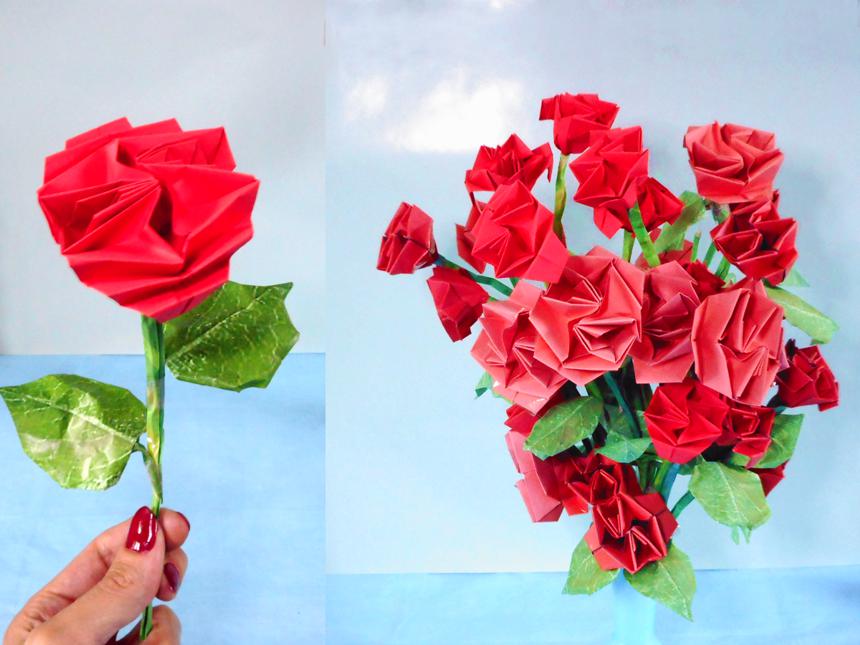 Origami Roses