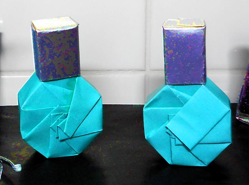 Ronde Origami Flesjes