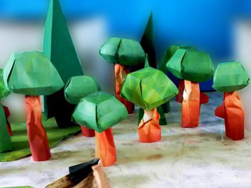 Origami boompjes