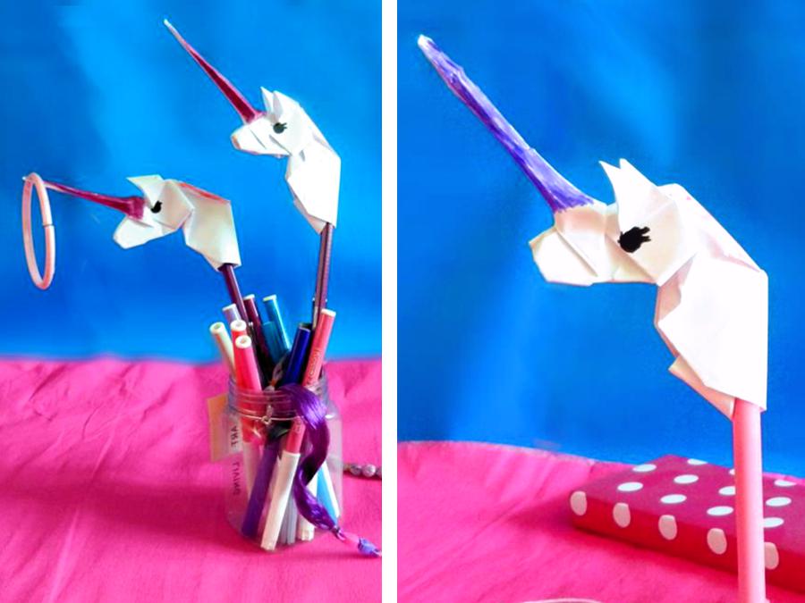 Origami Unicorn Puppets