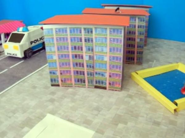 grote flatgebouwen van papierknutselwerk grote flatgebouwen van papierknutselwerk